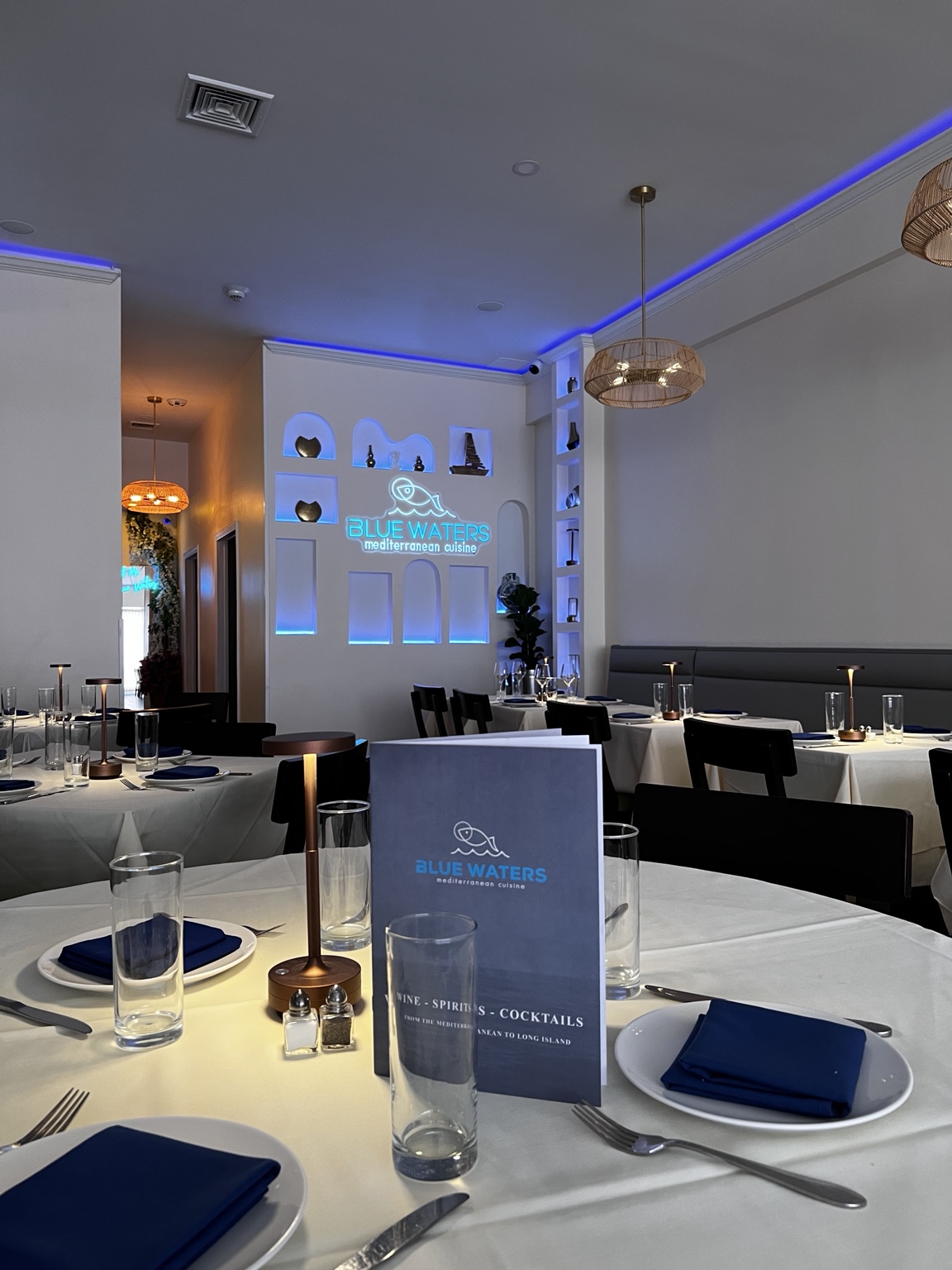 Table setting at Blue Waters